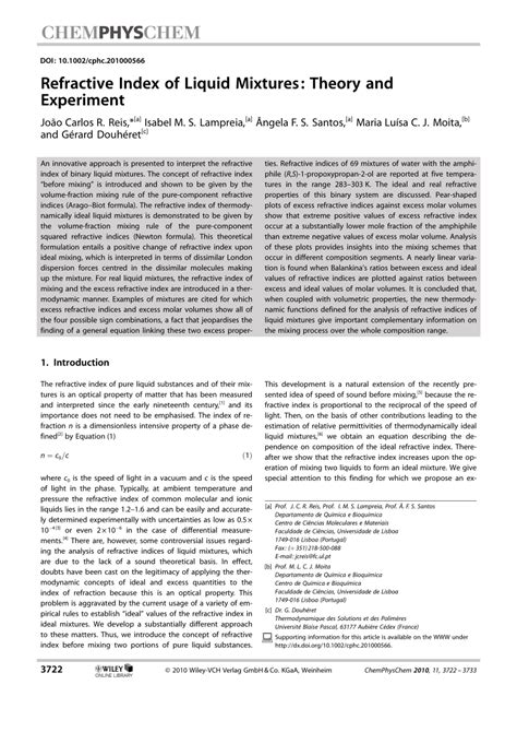 Refractive Index of Liquid Mixtures: Theory and 